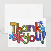 Rustieke borduurwerk Dank u Briefkaart (Voorkant / Achterkant)