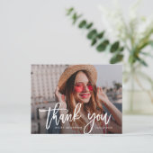 Rustieke borstel belettering afstuderen Dank u Briefkaart (Staand voorkant)