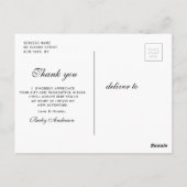 Rustieke borstel belettering afstuderen Dank u Briefkaart (Achterkant)