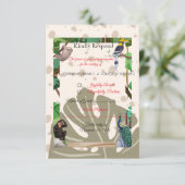 Rustieke Bos Antwoord Insteekkaart (Staand voorkant)