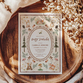 Rustieke Bos Baby shower Invitation Kaart