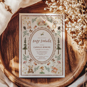 Rustieke Bos Baby shower Invitation Kaart