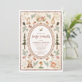 Rustieke Bos Baby shower Invitation Kaart (Staand voorkant)