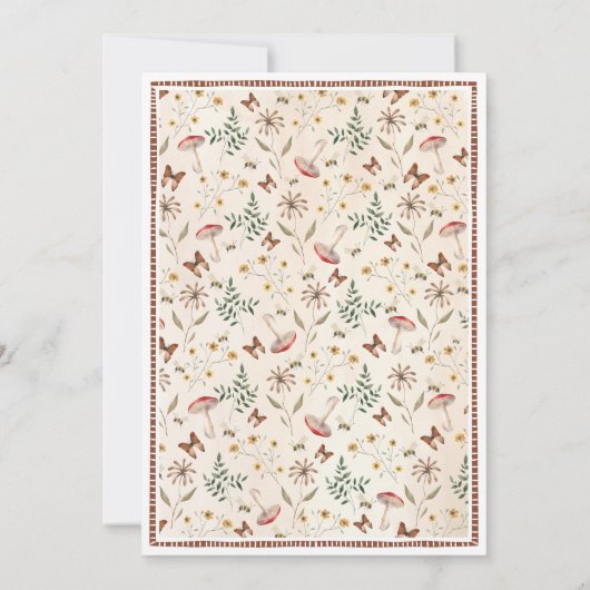 Rustieke Bos Baby shower Invitation Kaart (Achterkant)