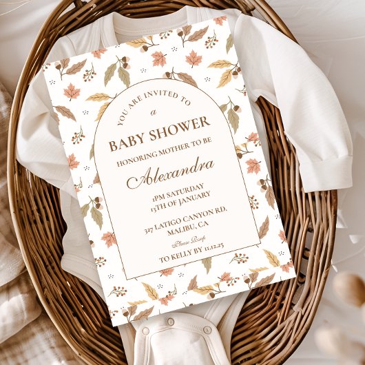 Rustieke bos baby shower kaart