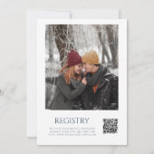 Rustieke bos bloemige foto QR-code bruidsmeisjesfe Kaart (Achterkant)