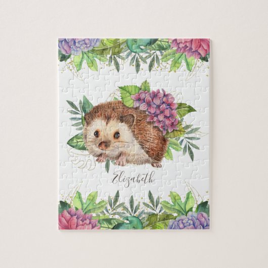 Rustieke bos bos cute bloem heggelnaam legpuzzel (Verticaal)