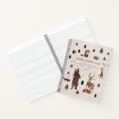 Rustieke bos bosbeer baby/zwangerschap notitieboek (Binnen)