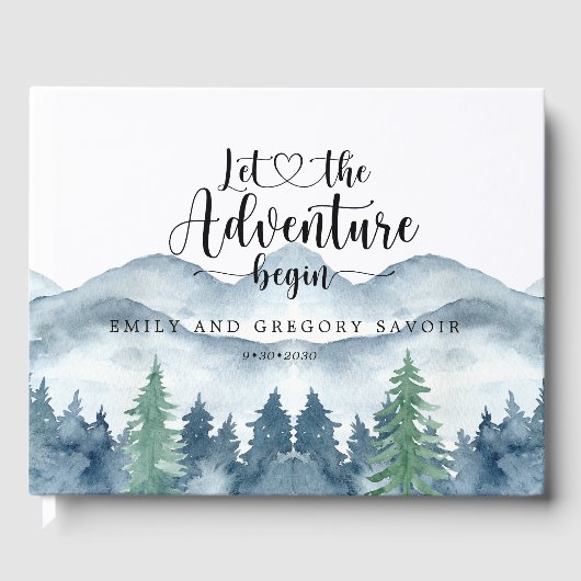 Rustieke bos bruiloft gastenboek (Voorkant)