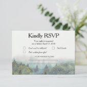 Rustieke bos bruiloft RSVP Kaartje (Staand voorkant)