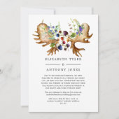 Rustieke Bos Bruiloft Verminderde Gastenlijst Aankondiging (Voorkant)