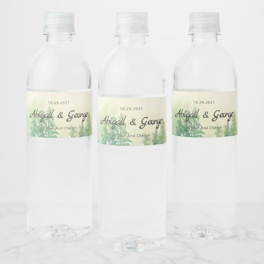  rustieke bos bruiloft waterfles etiket (Flessen)