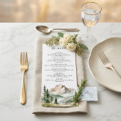 Rustieke bos bruiloftsmenu menu