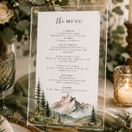 Rustieke bos bruiloftsmenu menu