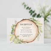 Rustieke bos buiten bos thema receptie informatiekaartje (Staand voorkant)