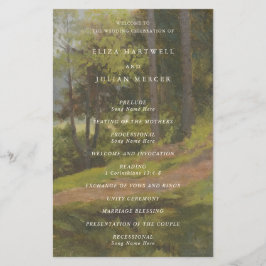 Rustieke Bos Elegant Huwelijksprogramma