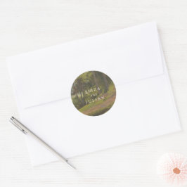 Rustieke Bos Elegante Bruiloft Ronde Sticker