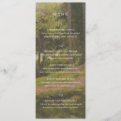 Rustieke Bos Elegante Trouwdag Menu (Voorkant)