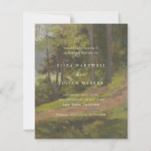 Rustieke Bos Elegante Trouwkaart Save the Date (Voorkant)