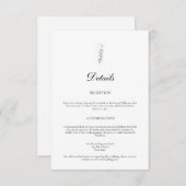 Rustieke bos en berg bruiloft details informatiekaartje (Voorkant / Achterkant)