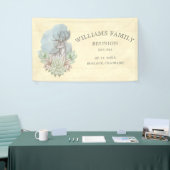 Rustieke bos familie reünie spandoek (Beurs)