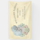 Rustieke bos familie reünie spandoek (Verticaal)