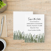 Rustieke bos groene Save The Date kaart