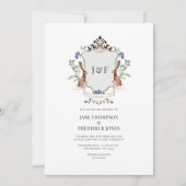 Rustieke Bos Heraldiek Monogram Haas Bruiloft Kaart (Voorkant)