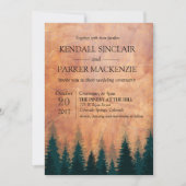 Rustieke bos hout bruiloft uitnodiging (Voorkant)