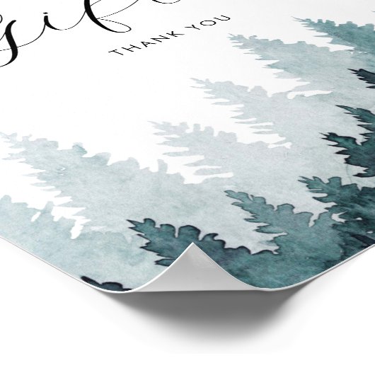 Rustieke Bos kaarten en geschenken teken Poster (Hoek)