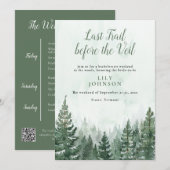 Rustieke bos kampeer bachelorette-weekend kaart (Voorkant / Achterkant)