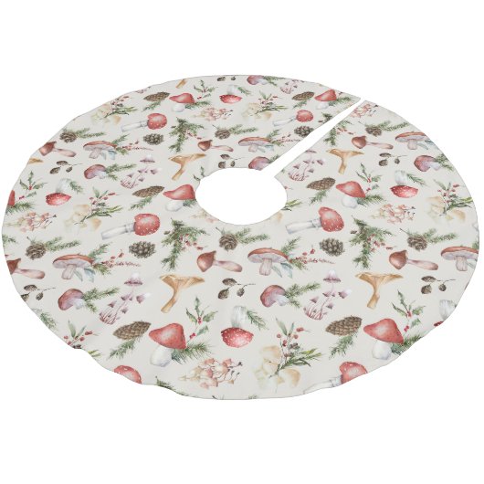 Rustieke Bos Kerst Paddenstoelen Kerstboom Rok (Gekanteld)