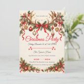 Rustieke Bos Kerstfeest Kaart (Staand voorkant)
