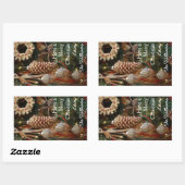 Rustieke Bos Kerstvakantie Ornamenten Rechthoekige Sticker (Vel)