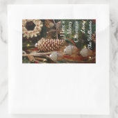 Rustieke Bos Kerstvakantie Ornamenten Rechthoekige Sticker (Tas)