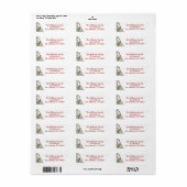 Rustieke Bos Konijn Kerst Retouradres Etiket (Full Sheet)