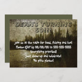 Rustieke bos met meer uitnodiging (Voorkant / Achterkant)