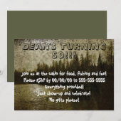 Rustieke bos met uitnodiging van het meer (Voorkant / Achterkant)