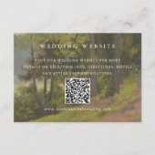 Rustieke Bos QR Code Elegante Trouwdag Informatiekaartje (Voorkant)