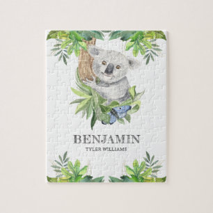 Rustieke bos schattig klein koala beer kindernaam legpuzzel