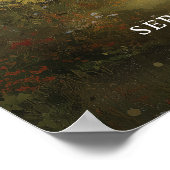 Rustieke bos slingerlichten trouw welkomstbord poster (Hoek)