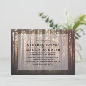 Rustieke Bos Tree bruiloft uitnodiging (Staand voorkant)