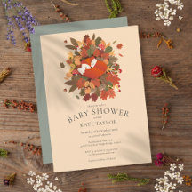 Rustieke Bos Vos Welp Baby Shower Strooibusje