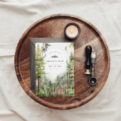 Rustieke bos waterval bruiloft | De datum opslaan Save The Date