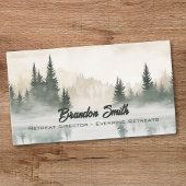 Rustieke bos waterverf glamping host visitekaartje