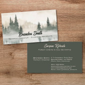 Rustieke bos waterverf glamping host visitekaartje