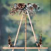 Rustieke Bos Winter Bruiloft Welkom Acryl Bord (Neutraal)