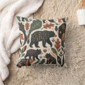 Rustieke bosbeer folk art patroon kussen (Deken)