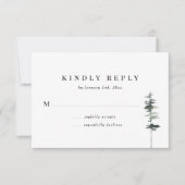 Rustieke bosberg boslandschap antwoordkaart RSVP kaartje (Voorkant)