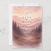 Rustieke Bosberg Huwelijksscene Save The Date (Voorkant)